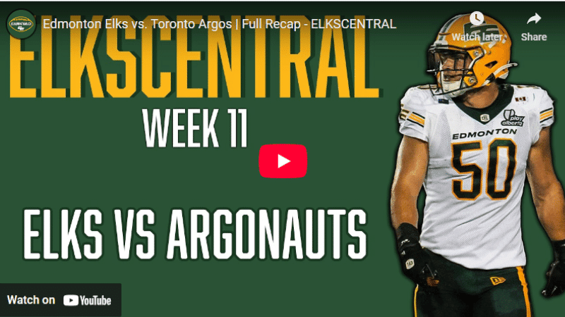 Edmonton Elks vs. Toronto Argos | Full Recap