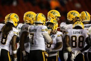Edmonton Elks quarterback Cody Fajardo offence