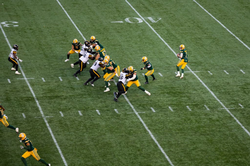 Edmonton Elks vs Hamilton Tiger Cats Cody Fajardo
