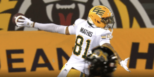 Edmonton Elks Zach Mathis